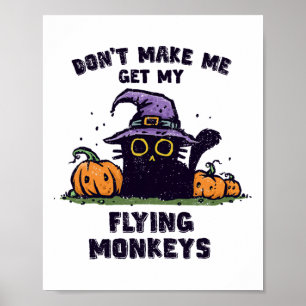 Ck Cat Halloween - Få mig inte att få min flygande Poster