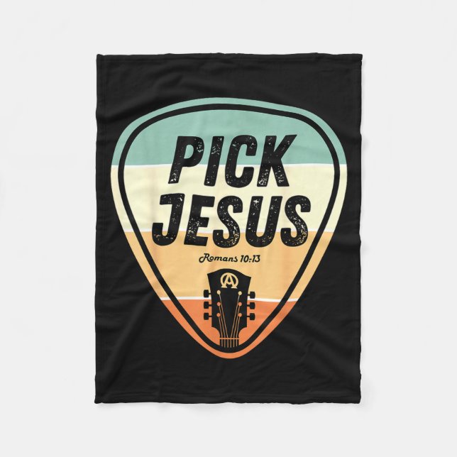 Ck Jesus Shirt Funny Christian Music Guitar Ck Men Fleecefilt (Framsidan)