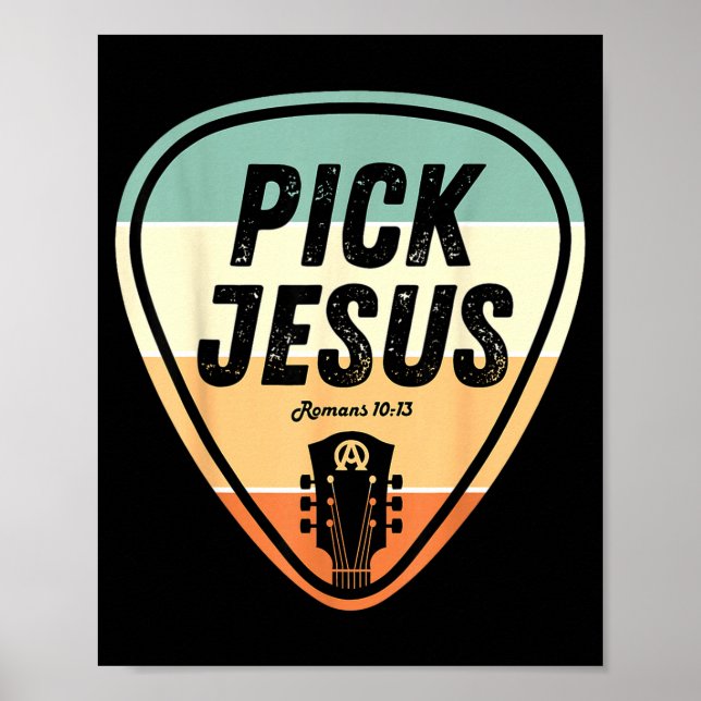Ck Jesus Tröja Rolig Kristna Musik Gitarr Ck Män Poster (Framsidan)