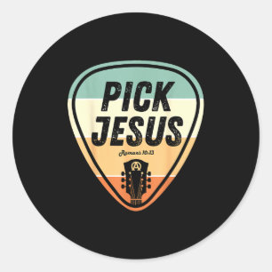 Ck Jesus Tröja Rolig Kristna Musik Gitarr Ck Män Runt Klistermärke