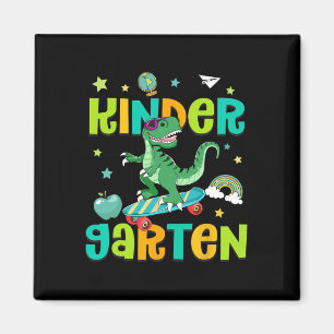 Ck Till Skolan Rullar In I Förskolan T-rex Skateb Magnet