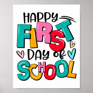 Ck till skollärare Kids Boys Lycklig första dagen Poster
