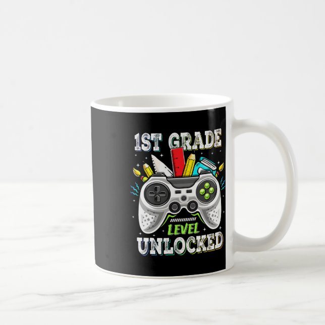 Ck To School 1st Grade Level Unlocked Gamer Kids B Kaffemugg (Höger)