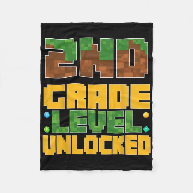 Ck To School 2nd Grade Boys Gamer First Day Second Fleecefilt (Framsidan)