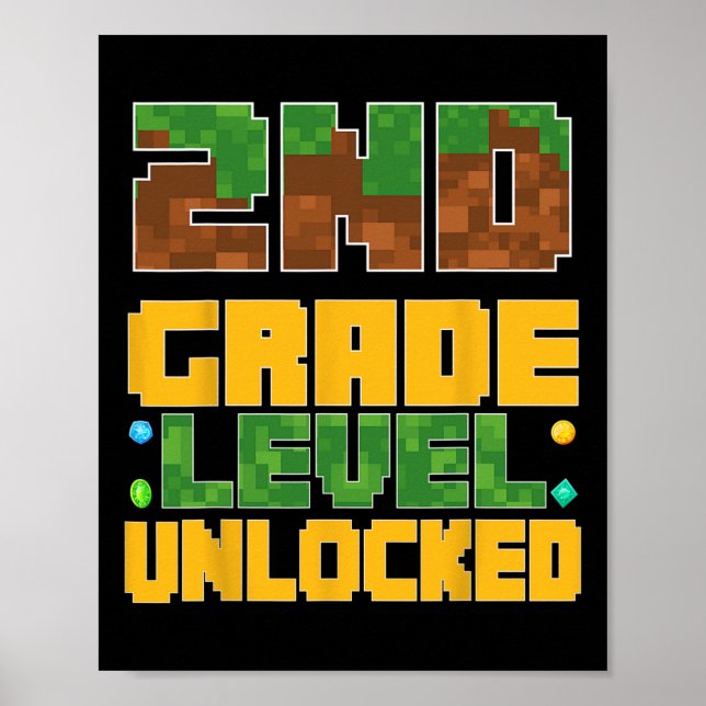 Ck To School 2nd Grade Boys Gamer First Day Second Poster (Framsidan)