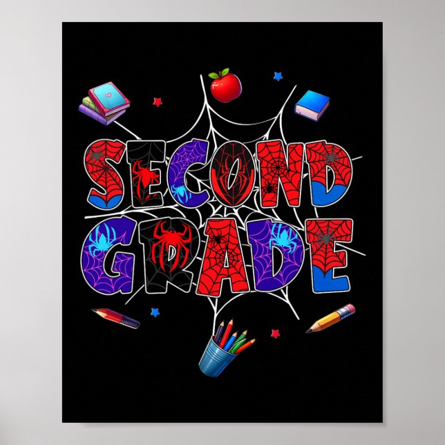 Ck To School 2nd Grade Boys Gamer First Day Second Poster (Framsidan)