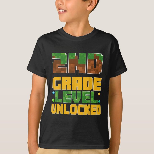 Ck To School 2nd Grade Boys Gamer First Day Second T Shirt (Framsida)