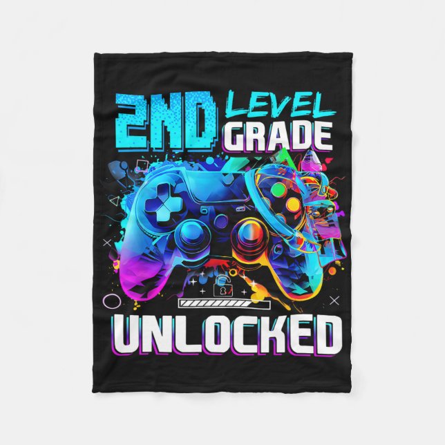 Ck To School 2nd Grade Level Unlocked Gamer Kids B Fleecefilt (Framsidan)