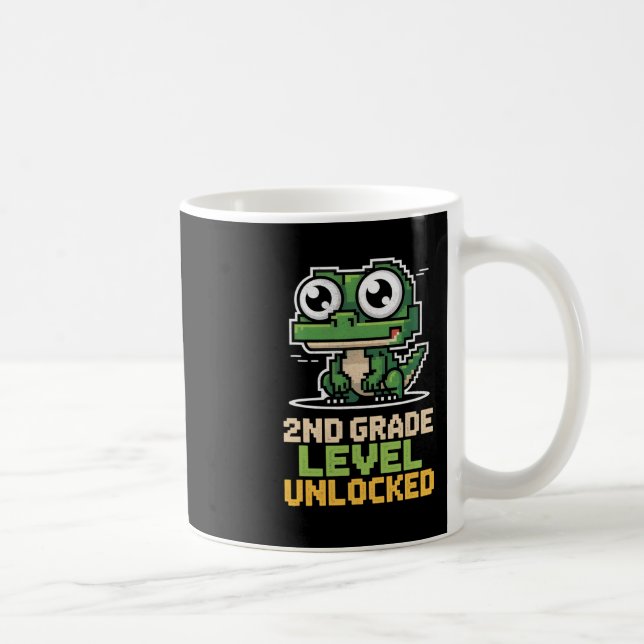 Ck To School 2nd Grade Lizard Gamer Second Level U Kaffemugg (Höger)