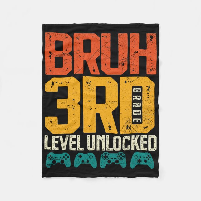 Ck To School 3rd Grade Boys Gamer First Day School Fleecefilt (Framsidan)