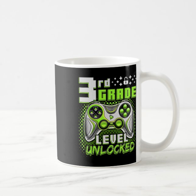 Ck To School 3rd Grade Boys Gamer First Day School Kaffemugg (Höger)