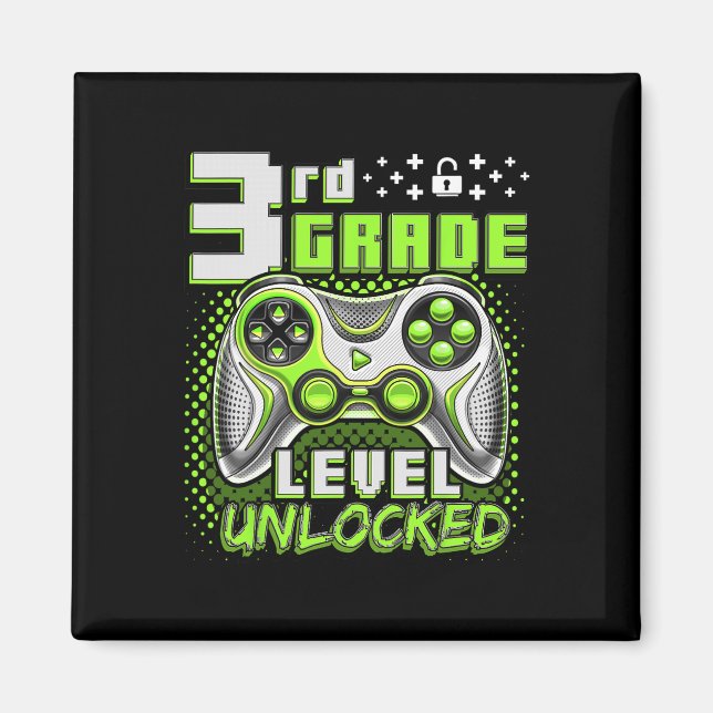 Ck To School 3rd Grade Boys Gamer First Day School Magnet (Framsidan)