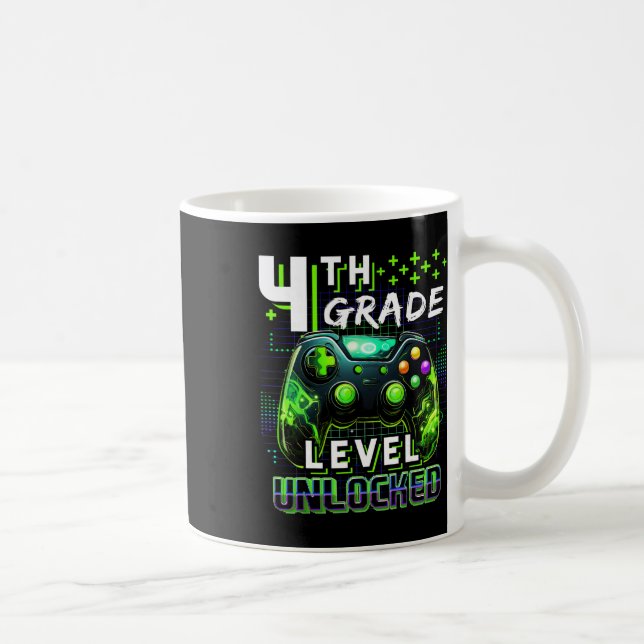 Ck To School 4th Grade Boys Gamer First Day School Kaffemugg (Höger)