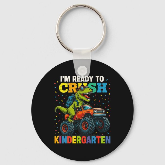 Ck To School Boy Dinosaur I'm Ready To Crush Secon Nyckelring (Framsida)