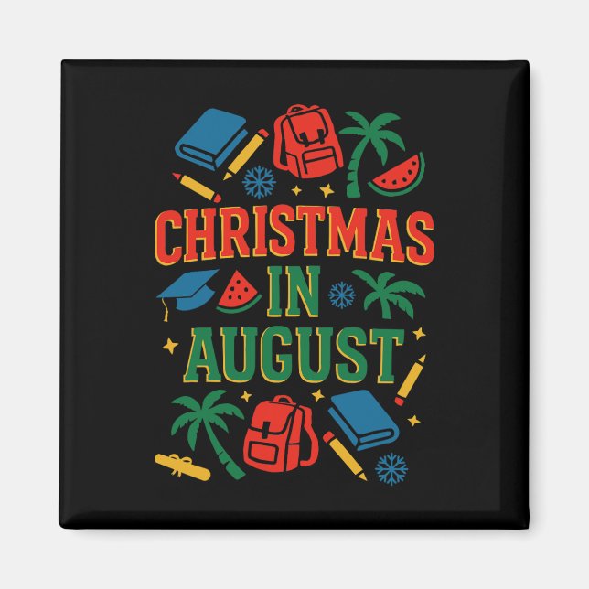 Ck to School Julafton Handflatan Träd Studenten ju Magnet (Framsidan)