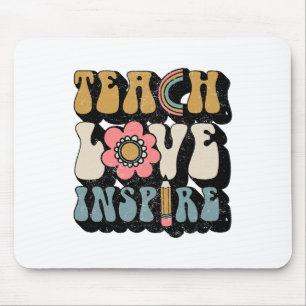 Ck to School Teach Kärlek Inspire Retro Teacher Wo Musmatta