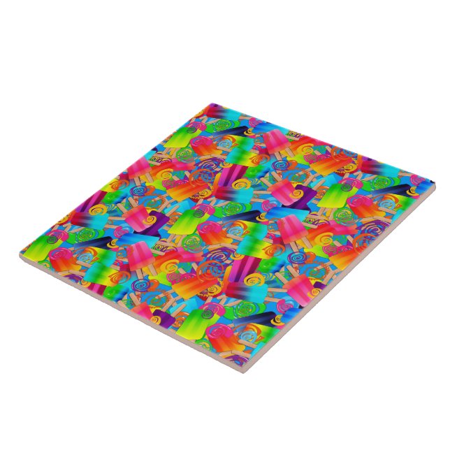 CKC-Crazy-Kids-Collection-Popsicle Swirls, Blue- Kakelplatta (Sidan)