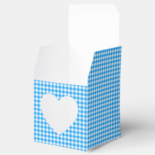 CKC-Gingham-Pastel Blue-White-PARTY FAVOR BOX,hrt Presentaskar