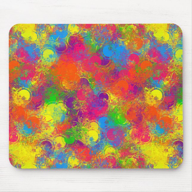 CKC Paint Can Blommigts-Computer Mousepad Musmatta (Framsidan)