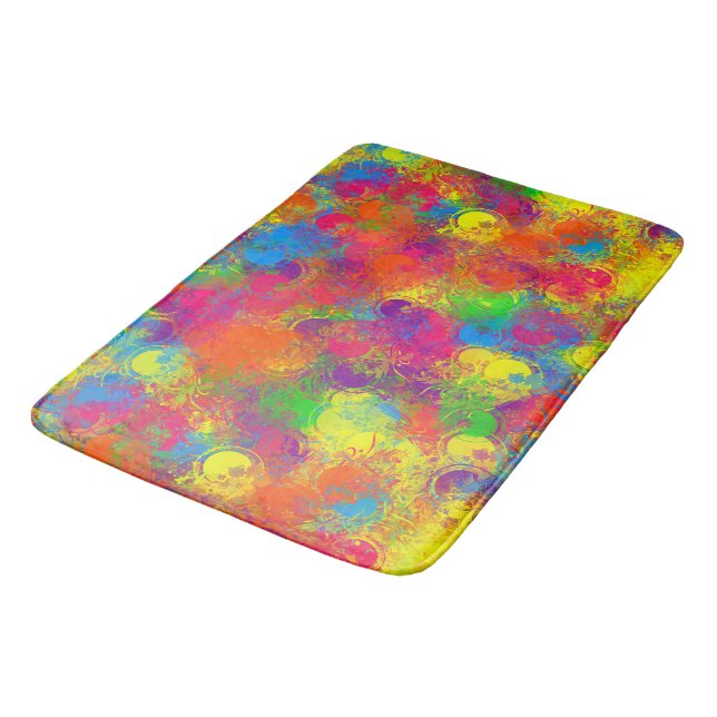 CKC-Paint Can Blommigts-Large Bath Mat Badrumsmatta (Vinklad)