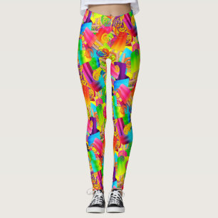 CKC Party-Popsicle Swirls-Gult-LEGGINGS Leggings