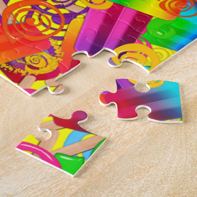 CKC-popsicle Swirls,Gult-JIGSAW PUZZZLE Pussel (Sidan)