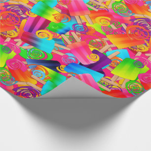 CKC Popsicle Swirls, ROSA-Gift Wrapping Papper Presentpapper