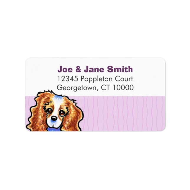 CKCS Blenheim Thistle Rand Adressetikett (Framsidan)