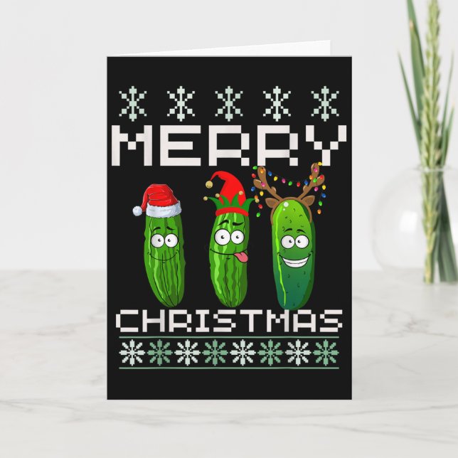 Ckle Älskare Xmas Belysning Tomte Ful Ckle Jul Kort (Framsida)