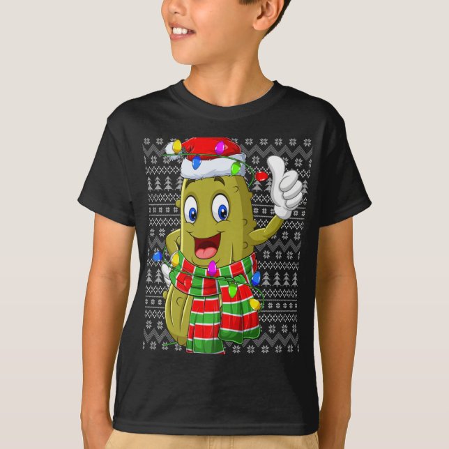 Ckle Ugly Xmas Lighting Santa Ckle Christmas T Shi T Shirt (Framsida)