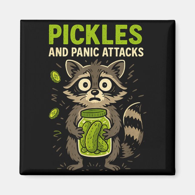 Ckles And Panic Attacks Raccoon Trash Panda Funny  Magnet (Framsidan)