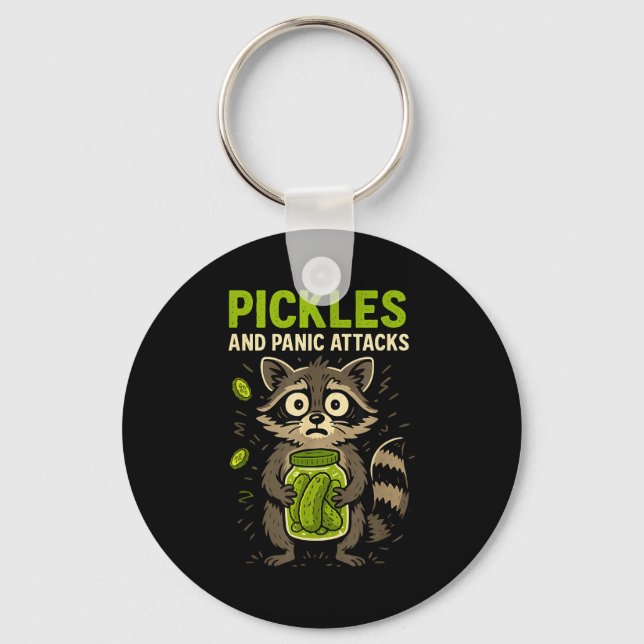 Ckles And Panic Attacks Raccoon Trash Panda Funny  Nyckelring (Framsida)
