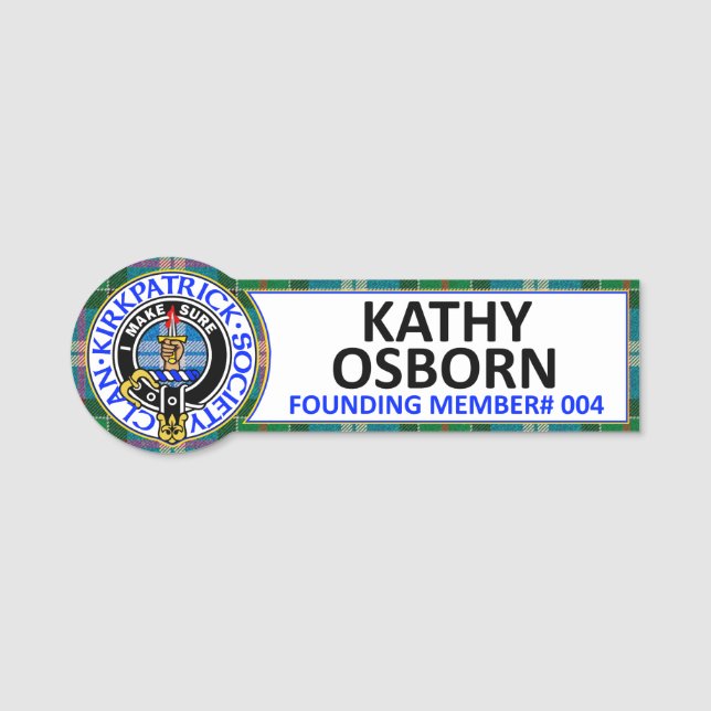 CKS NAME BADGE #004 KATHY OSBORN NAMNBRICKA (Framsida)
