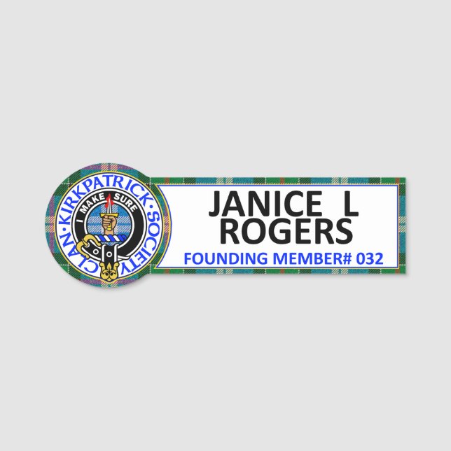 CKS NAME BADGE #032 JANICE L ROGERS NAMNBRICKA (Framsida)