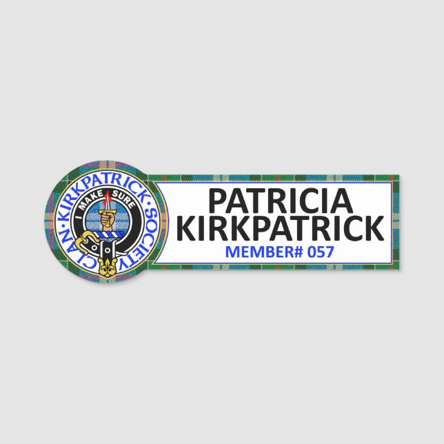 CKS NAME BADGE - #057 Patricia Kirkpatrick Namnbricka (Framsida)
