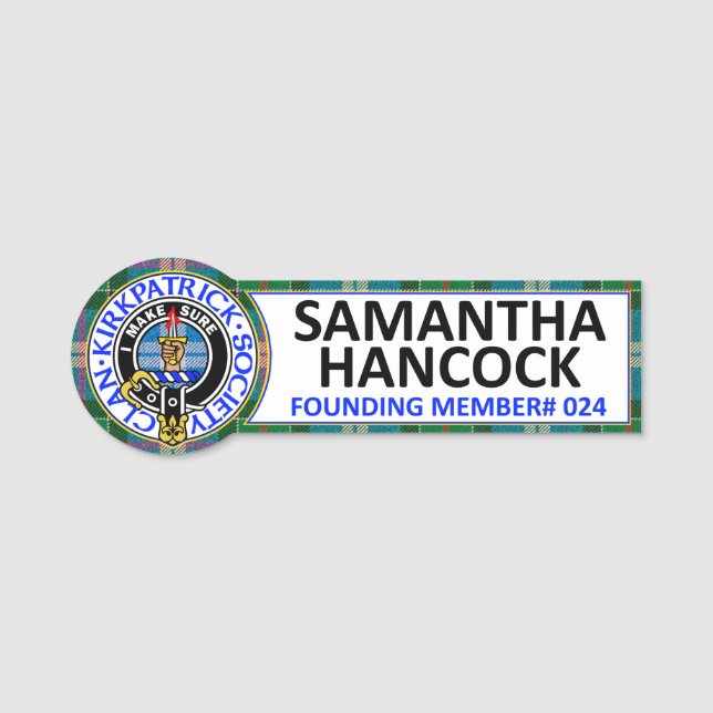 CKS NAMN Märke #024 SAMANTHA HANCOCK Namnbricka (Framsida)