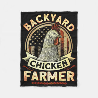 Ckyard Kycklingbonde 4:e Juli Usa Flagga Fleecefilt