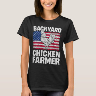Ckyard Kycklingbonde Usa Flagga Patriotisk 4:e Jul T Shirt