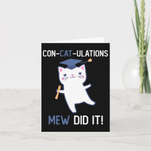 Cl från 2025 Student Mew gjorde det Cat Lover Grad Kort