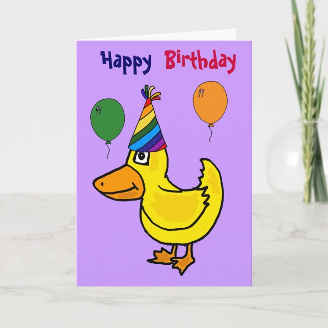 CL - just Ducky Bitrthday-kort Kort (Framsida)
