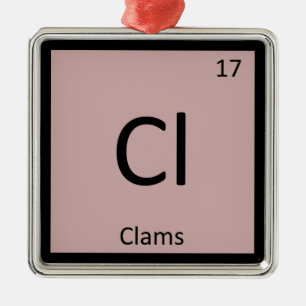 Cl - Klamemisk återkommande Bord-symbol Julgransprydnad Metall