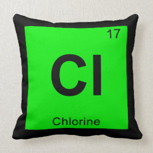Cl - Klorkemi Periodisk Bord-symbol Kudde