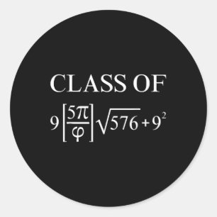 Cl of 2025 Math Equation Geek Studenten Teacher N Runt Klistermärke
