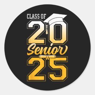 Cl of 2025 Senior Grad College Graduation Gift Wom Runt Klistermärke