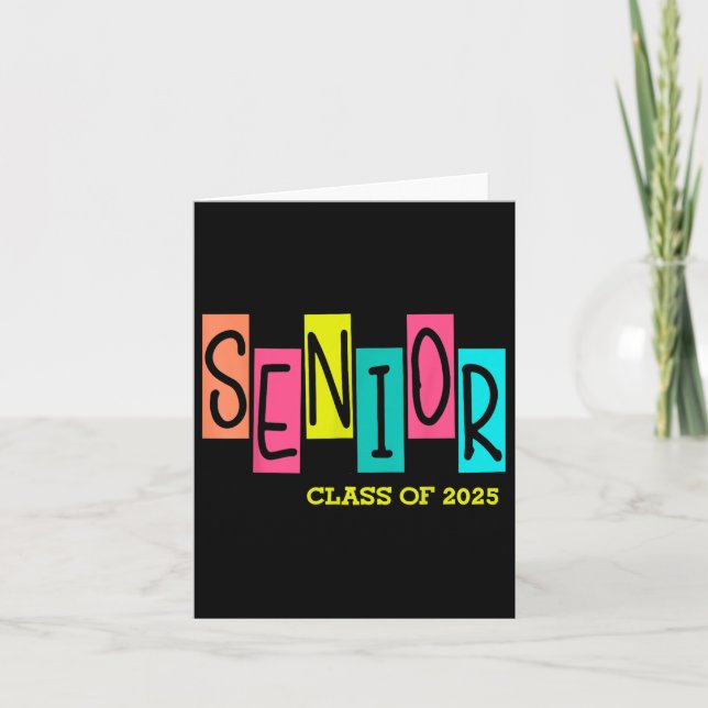 Cl of 2025 Senior School Studenten Student Grad Kort (Framsida)