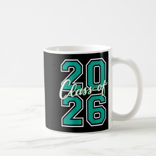 Cl Of 2026 Graduation Varsity Teal And White On Th Kaffemugg (Höger)