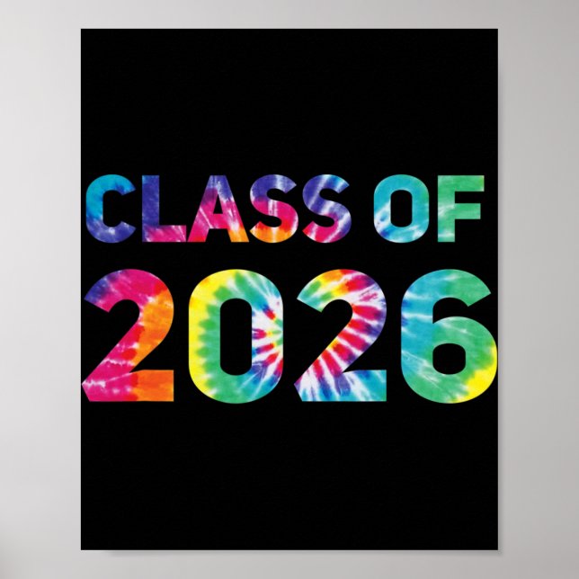 Cl Of 2026 Gymnasieexamen Tye Dye 2026 Student Poster (Framsidan)