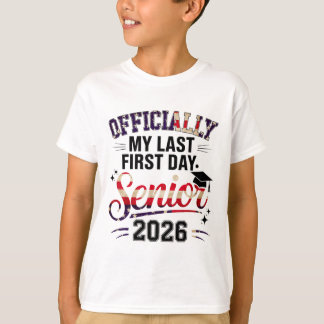 Cl Of 2026 Seniorflickor Min sista första skoldag T Shirt