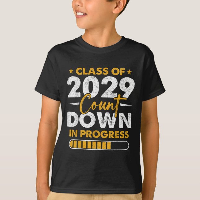 Cl Of 2029 Count Down In Progress Graduation 8th G T Shirt (Framsida)