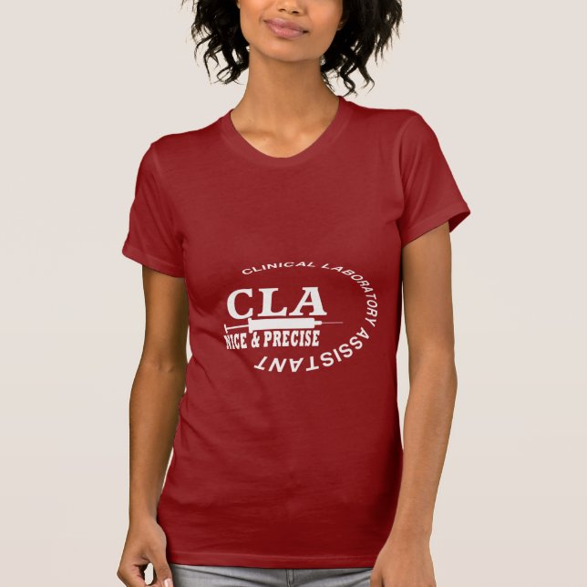 CLA SLOGAN - NICE OCH PRECISE! LABORATORIUM TRÖJA (Framsida)